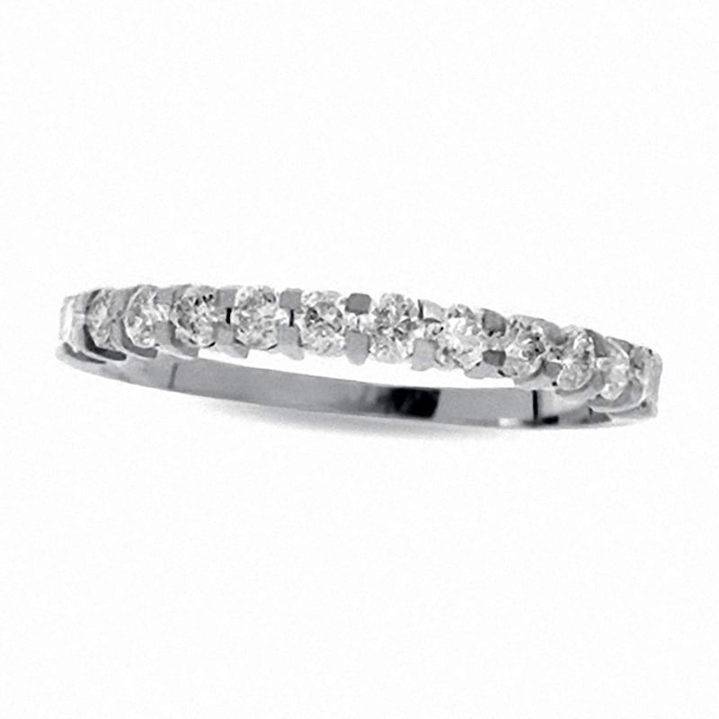 Image of ID 1 Previously Owned - 050 CT TW Natural Diamond Prong Band in Solid 14K White Gold