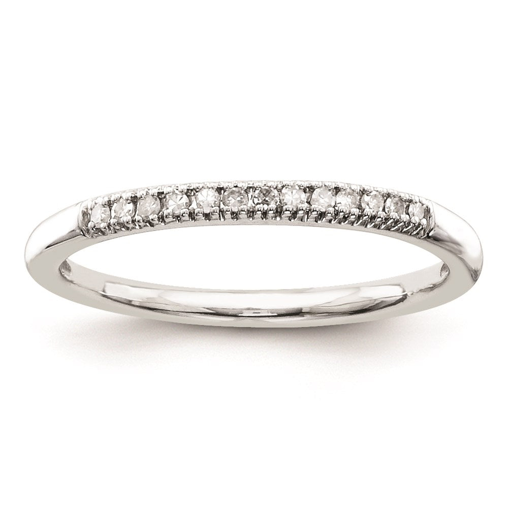 Image of ID 1 Sterling Silvadium Belle Amore Diamond Wedding Band