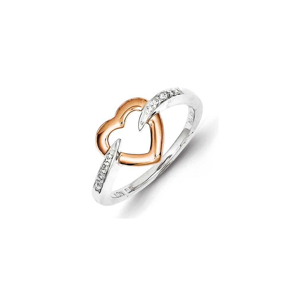Image of ID 1 Sterling Silver & 14k Two tone Heart Ring