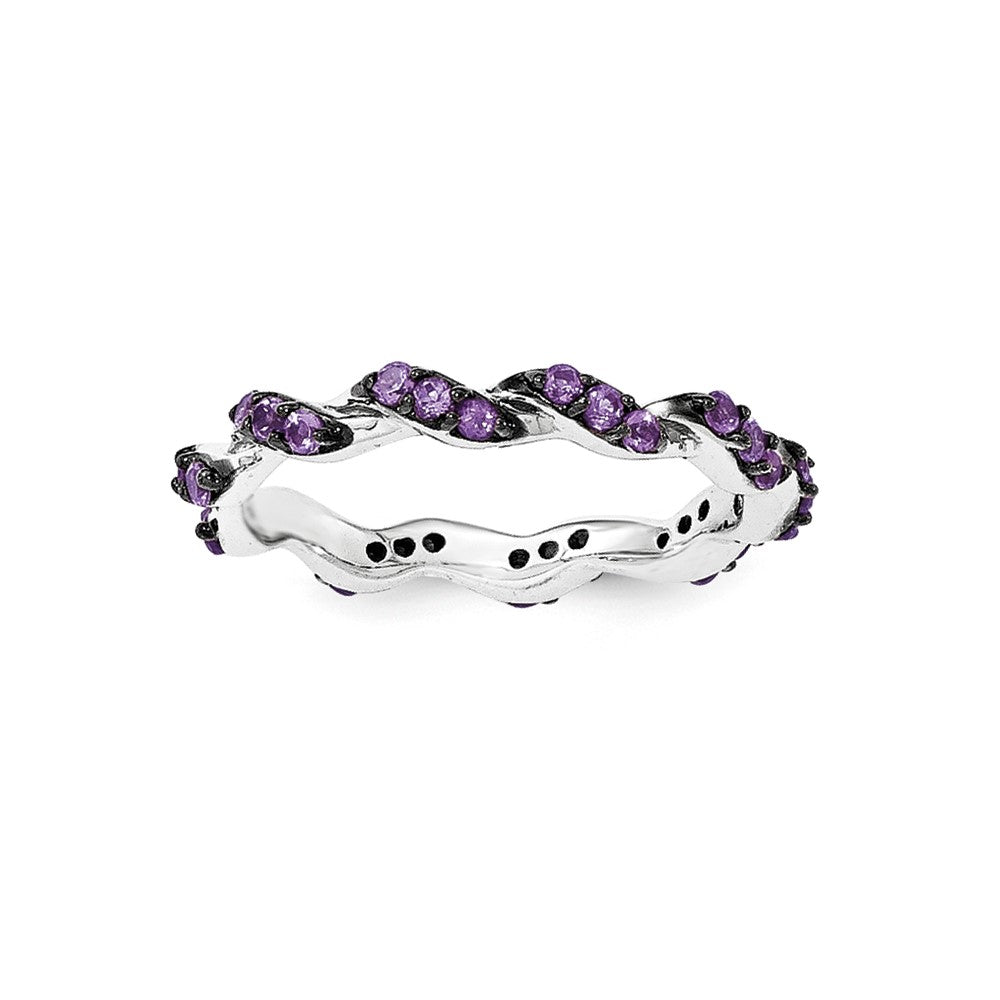 Image of ID 1 Sterling Silver Amethyst Eternity Ring