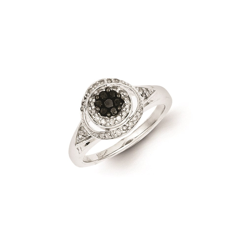 Image of ID 1 Sterling Silver Black Diamond Circle Ring