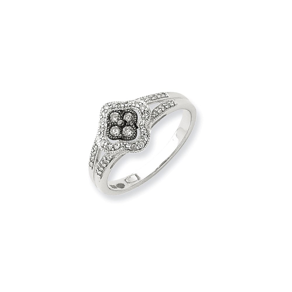 Image of ID 1 Sterling Silver Black & White Diamond Ring