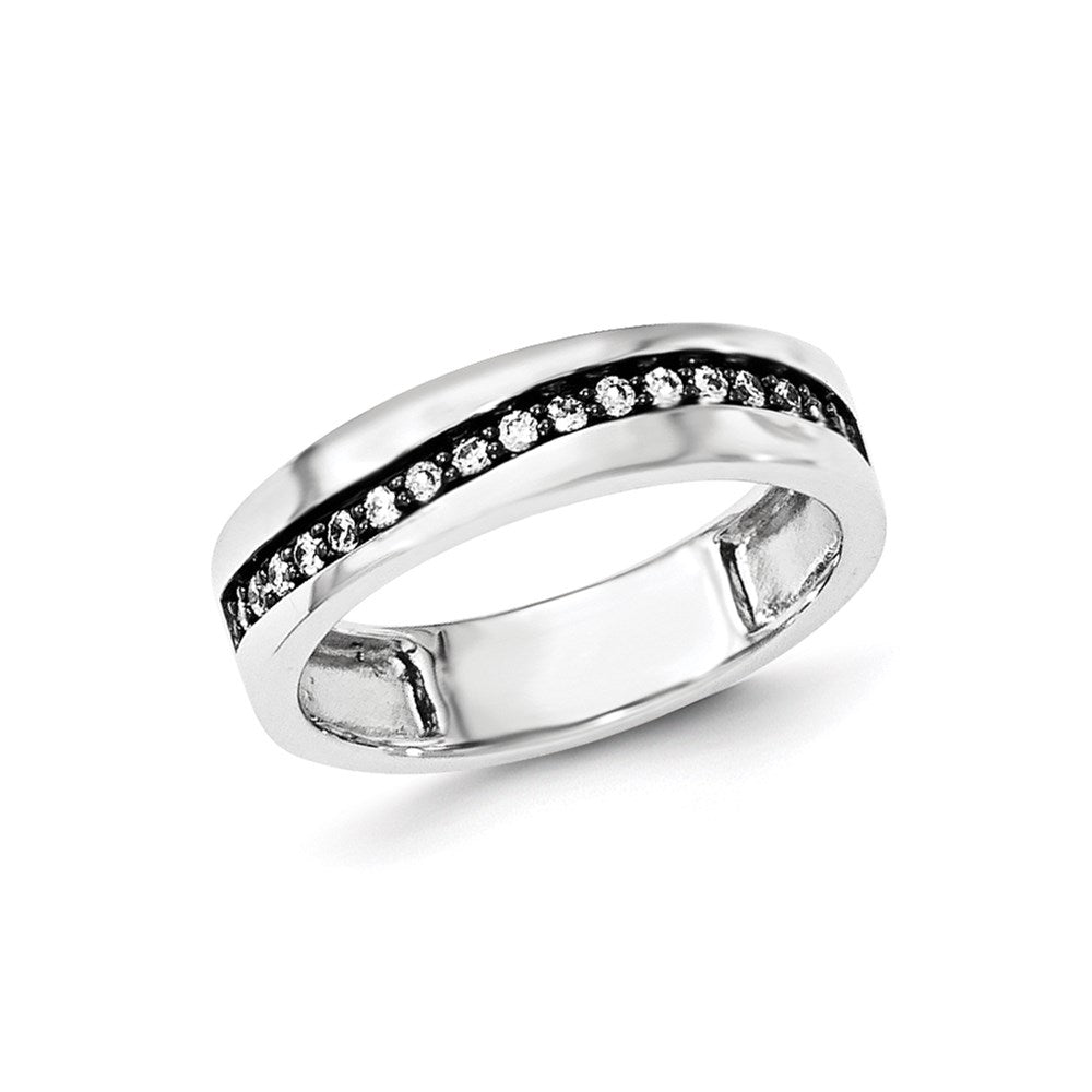 Image of ID 1 Sterling Silver CZ Channel Ring