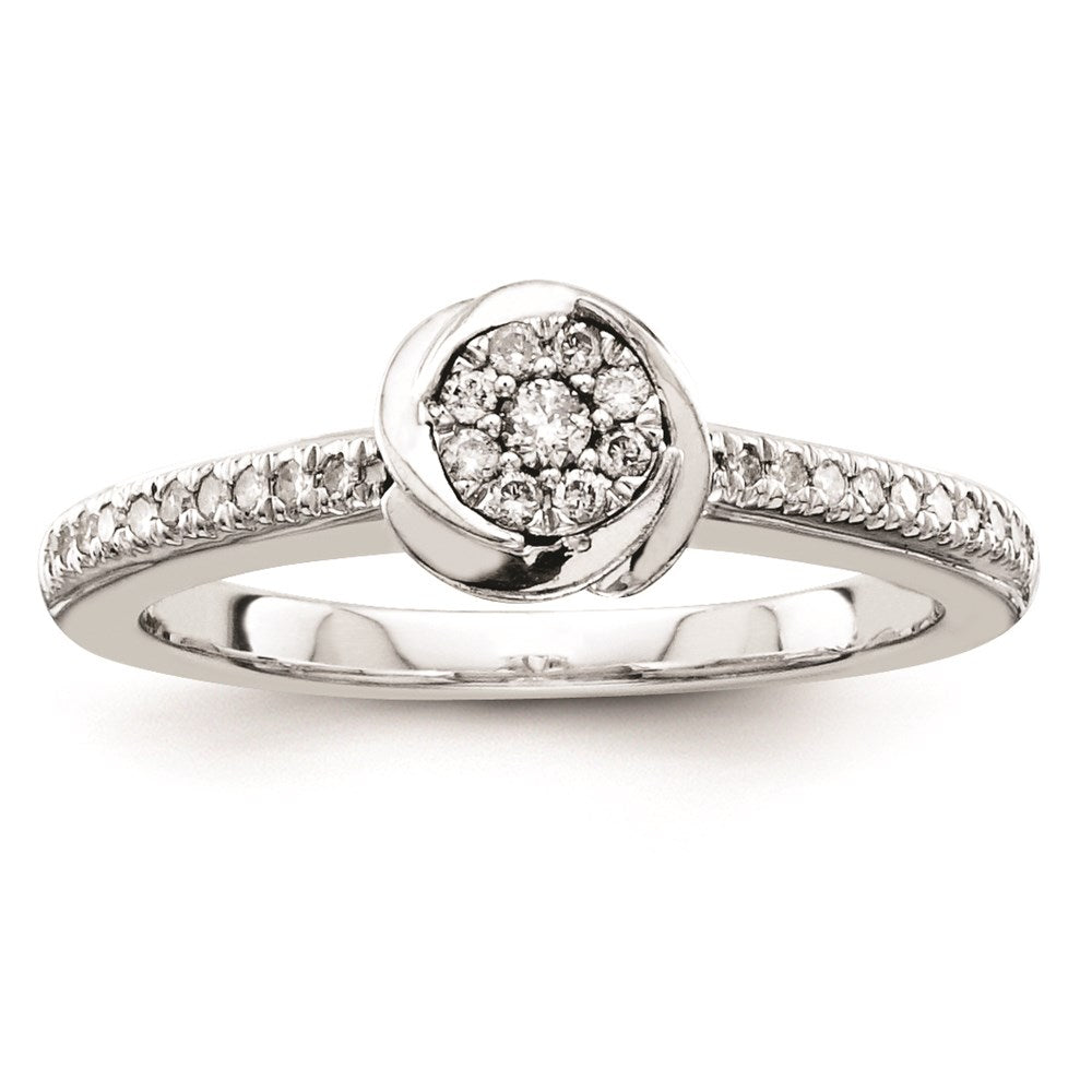 Image of ID 1 Sterling Silver Diamond Engagement Ring