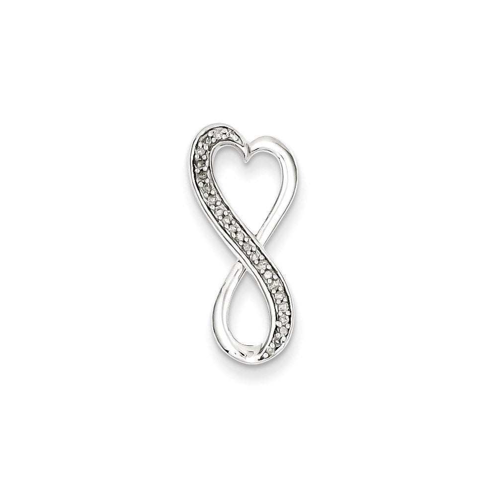 Image of ID 1 Sterling Silver Diamond Freeform Heart Pendant