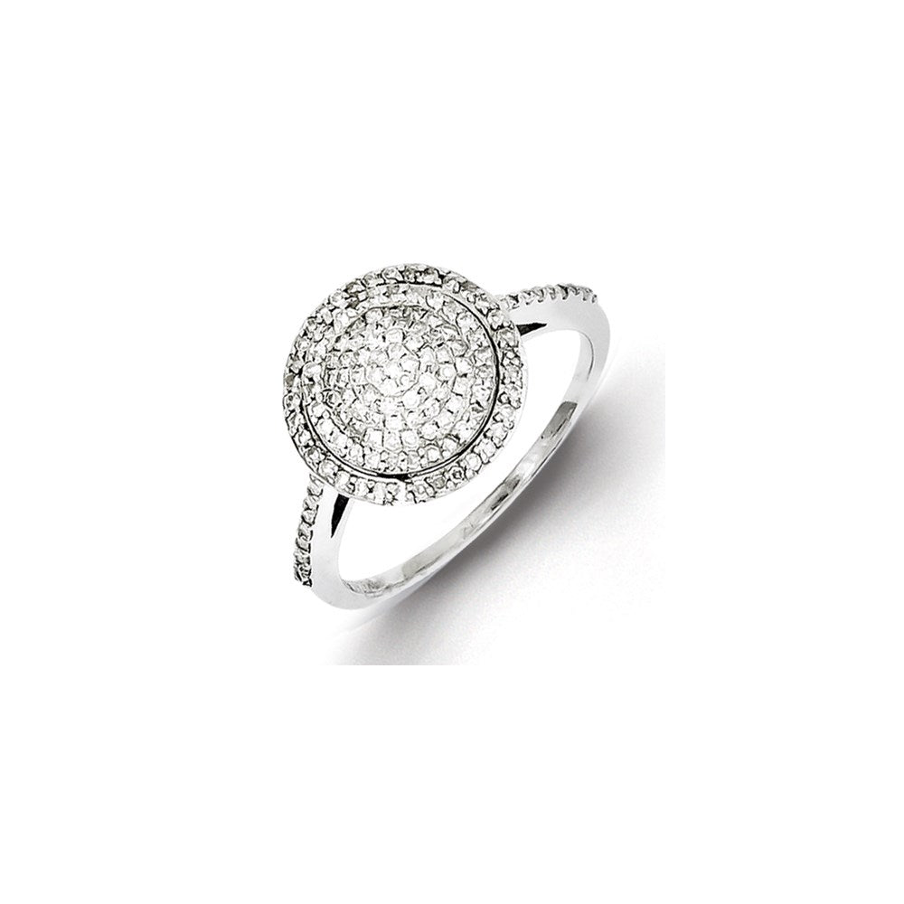 Image of ID 1 Sterling Silver Diamond Round Shaped Ring