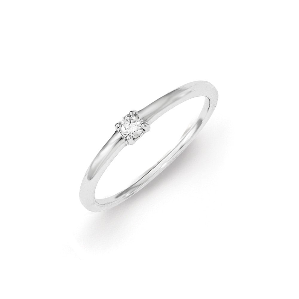 Image of ID 1 Sterling Silver Polished Diamond Ring