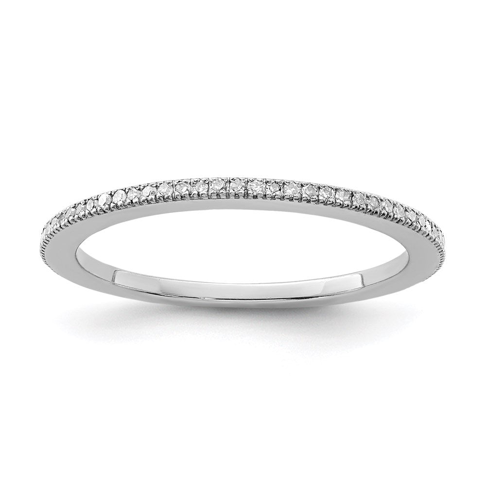 Image of ID 1 Sterling Silver Rhodium Plated Diamond Band
