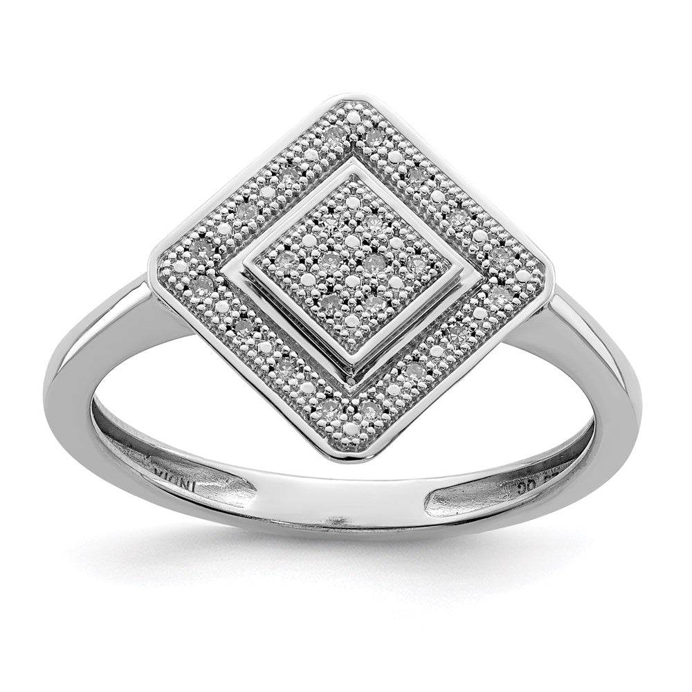 Image of ID 1 Sterling Silver Rhodium Plated Diamond Fashion Ring