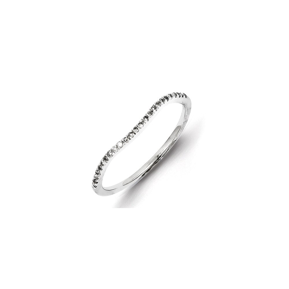 Image of ID 1 Sterling Silver Rhodium Plated Diamond Wrap Ring