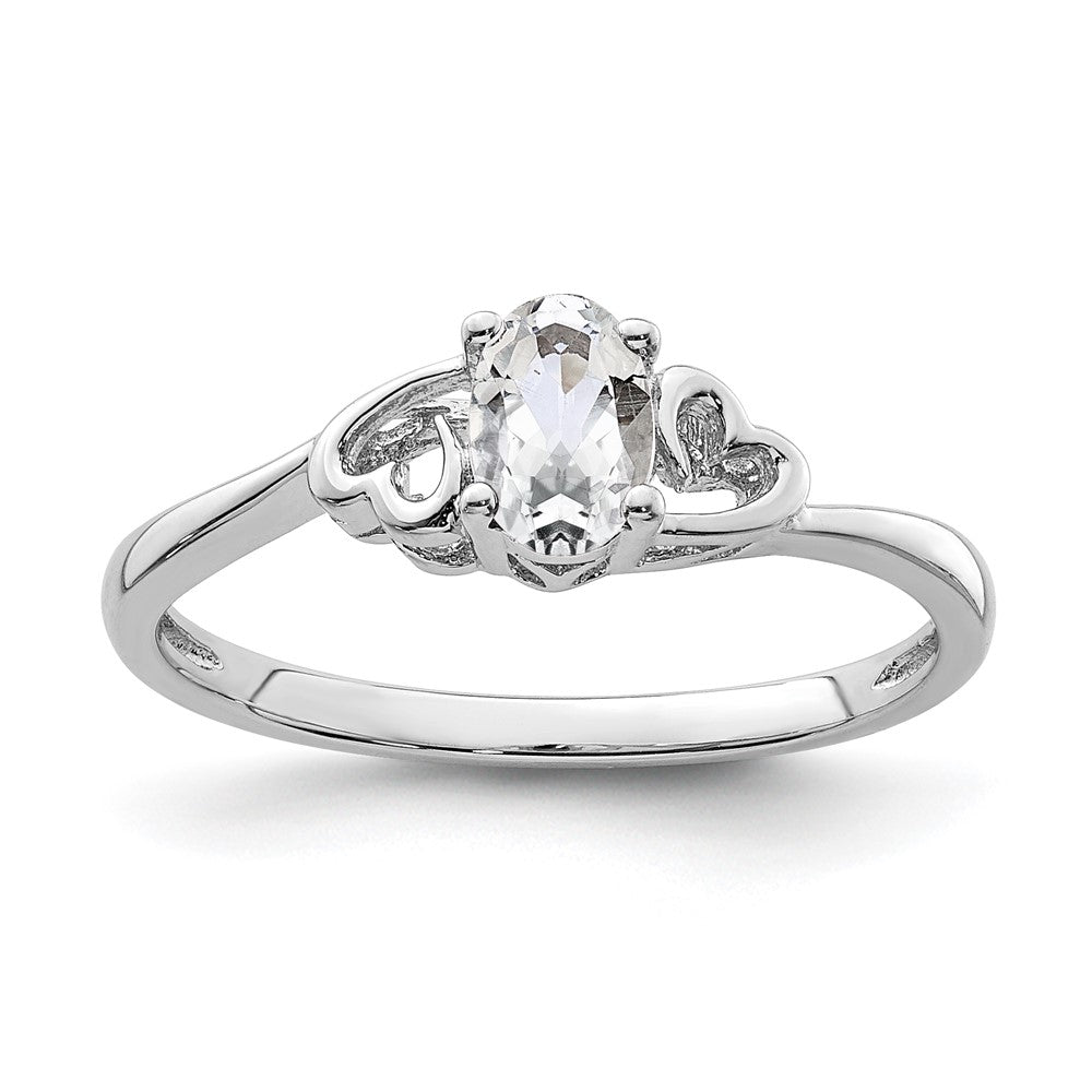 Image of ID 1 Sterling Silver Rhodium-plated White Topaz Ring