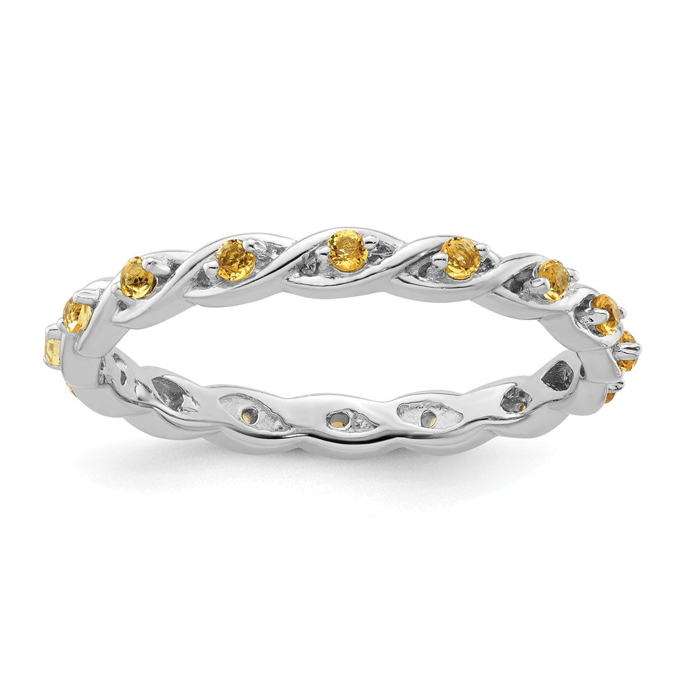 Image of ID 1 Sterling Silver Stackable Expressions Citrine Ring
