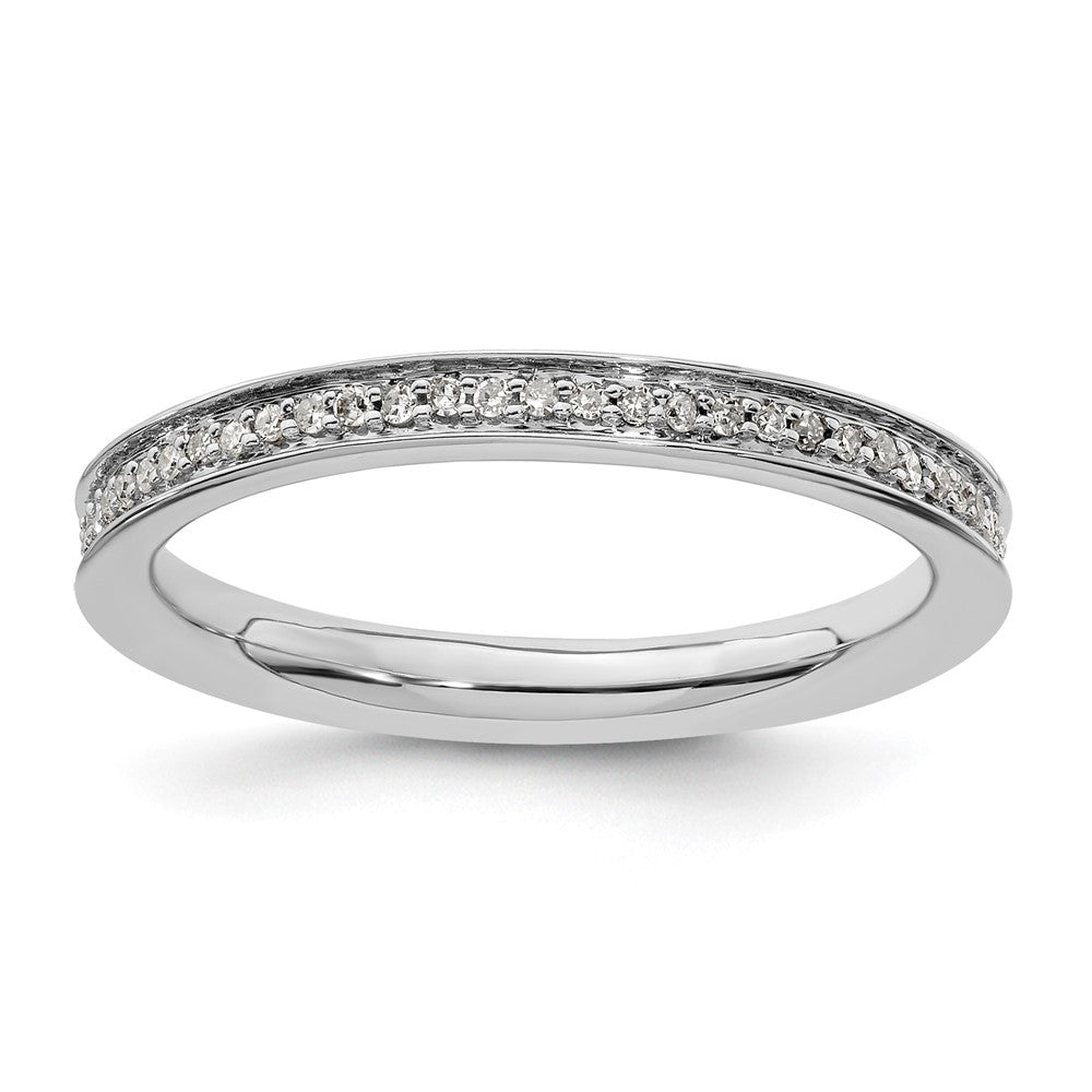 Image of ID 1 Sterling Silver Stackable Expressions & Diamonds Polished Ring