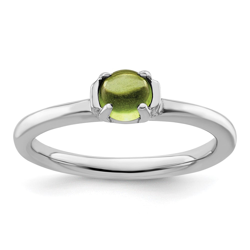 Image of ID 1 Sterling Silver Stackable Expressions Polished Peridot Ring