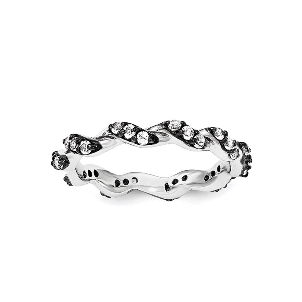 Image of ID 1 Sterling Silver White Topaz Eternity Ring