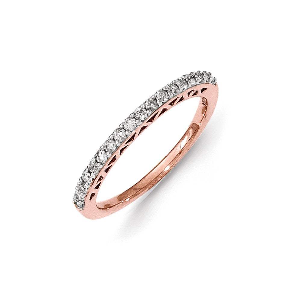 Image of ID 1 Sterling Silver w/Rose Gold-plating Polished Diamond Ring