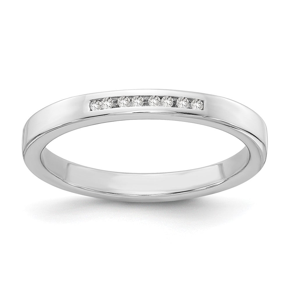 Image of ID 1 White Ice Sterling Silver Rhodium-plated Chanel-set Diamond Ring