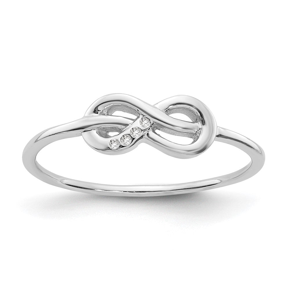 Image of ID 1 White Ice Sterling Silver Rhodium-plated Diamond Infinity Ring