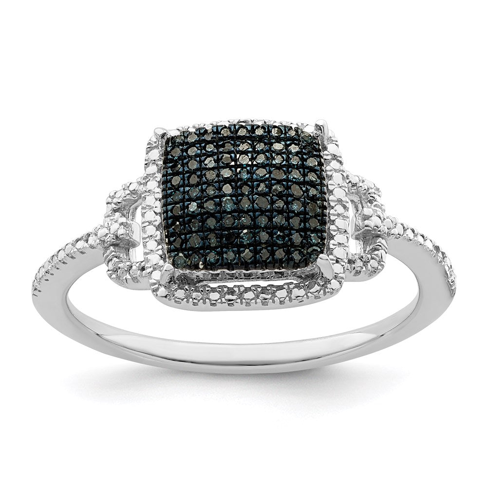 Image of ID 1 White Night Sterling Silver Rhodium-plated Blue Diamond Ring