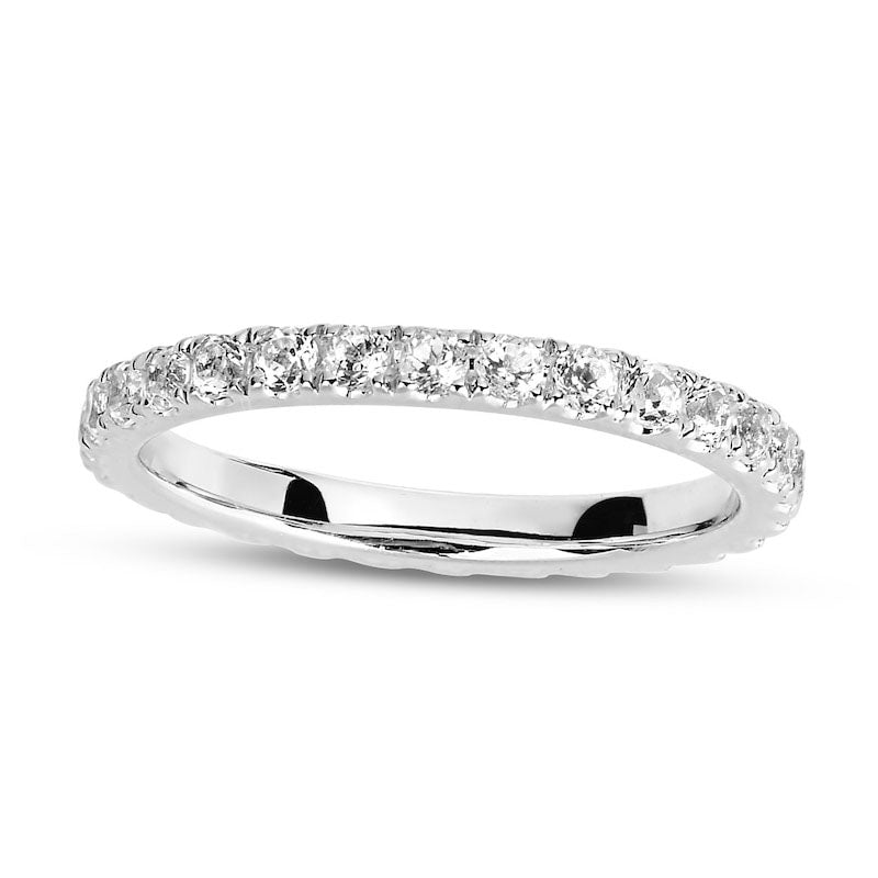 Image of ID 1 White Topaz Eternity Band in Sterling Silver