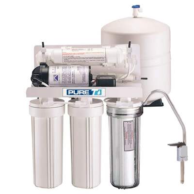 Image of ID 1190366059 PureT (RO5-50-WP) 5 Stage Reverse Osmosis System 50 GPD w- Booster Pump