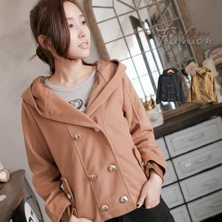 Image of ID 1212660719 Double-Breasted Hooded Jacket