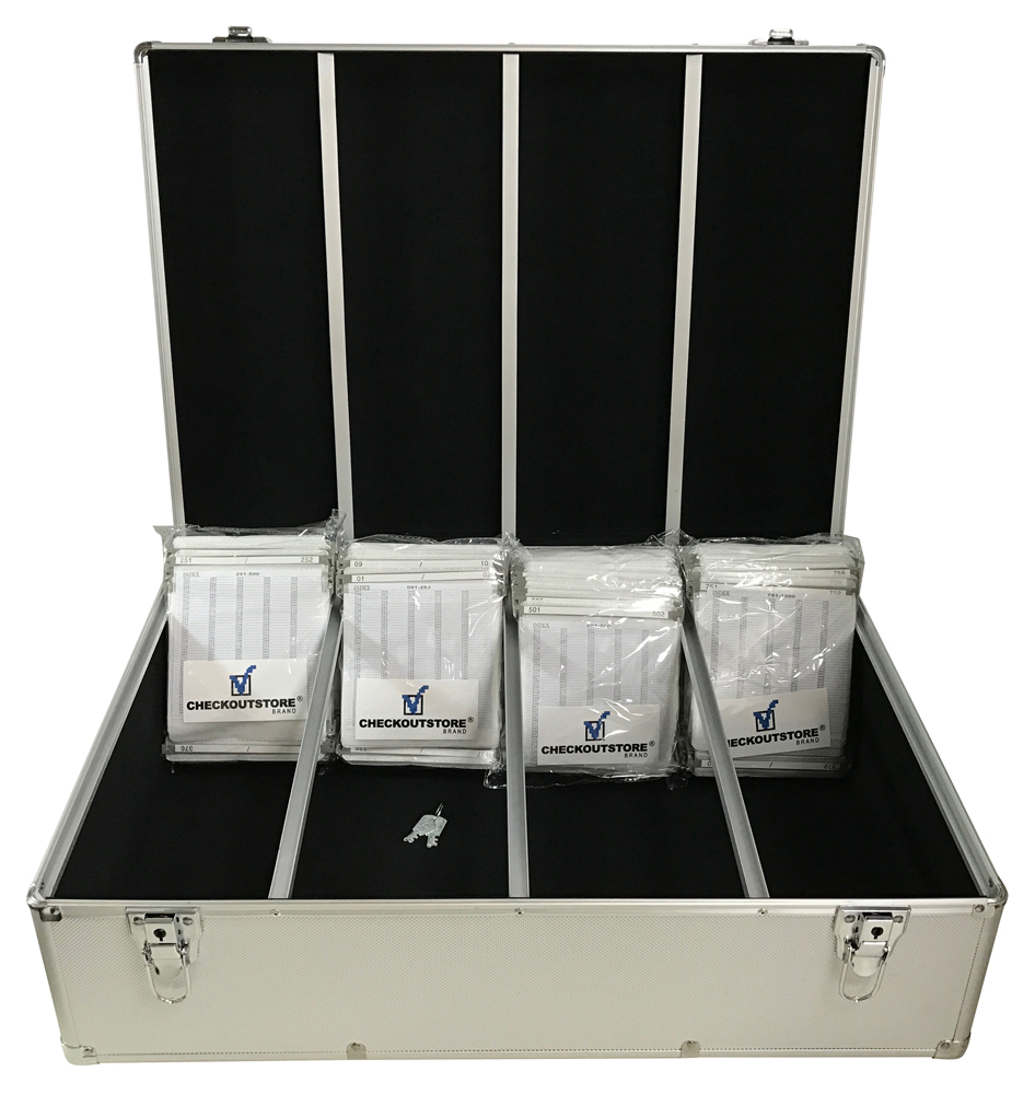 Image of ID 1214258977 CheckOutStore Silver Aluminum CD/DVD Hanging Sleeves Storage Box (Holds 1000 Discs)