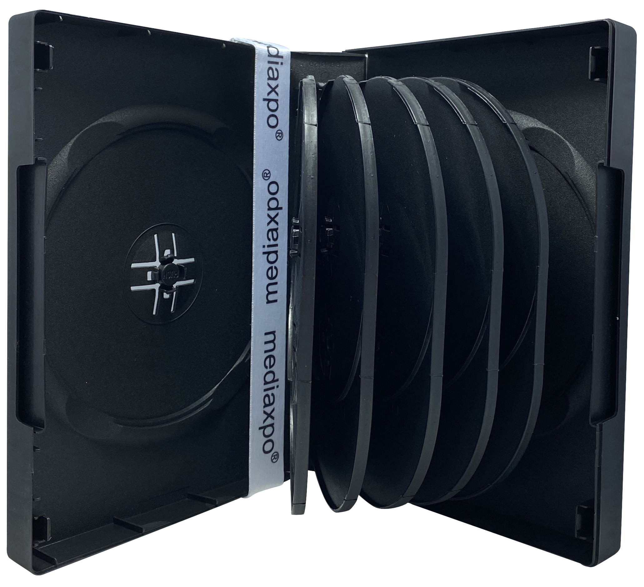 Image of ID 1214259097 100 Black 12 Disc DVD Cases
