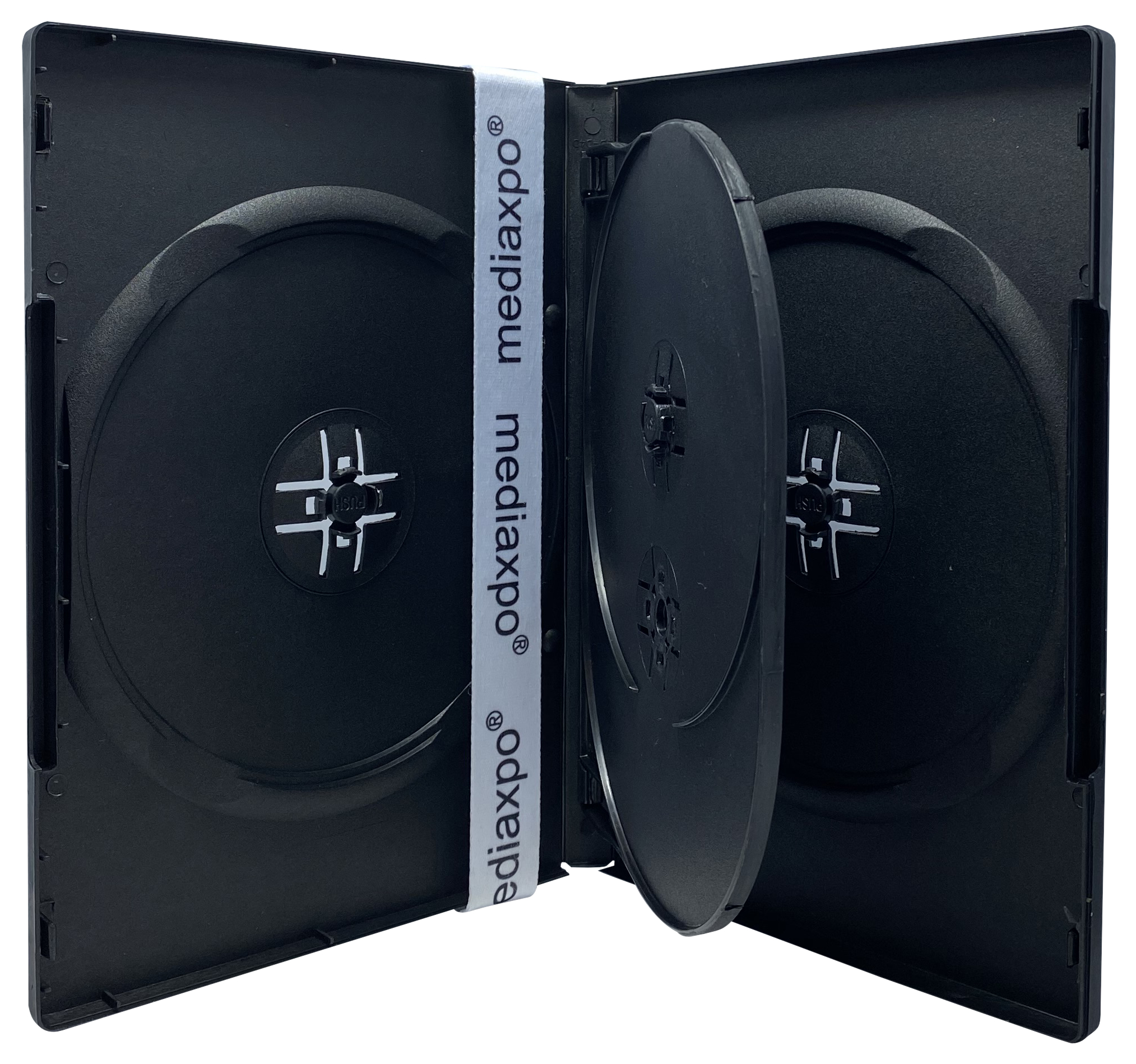 Image of ID 1214259101 100 STANDARD Black Quad 4 Disc DVD Cases