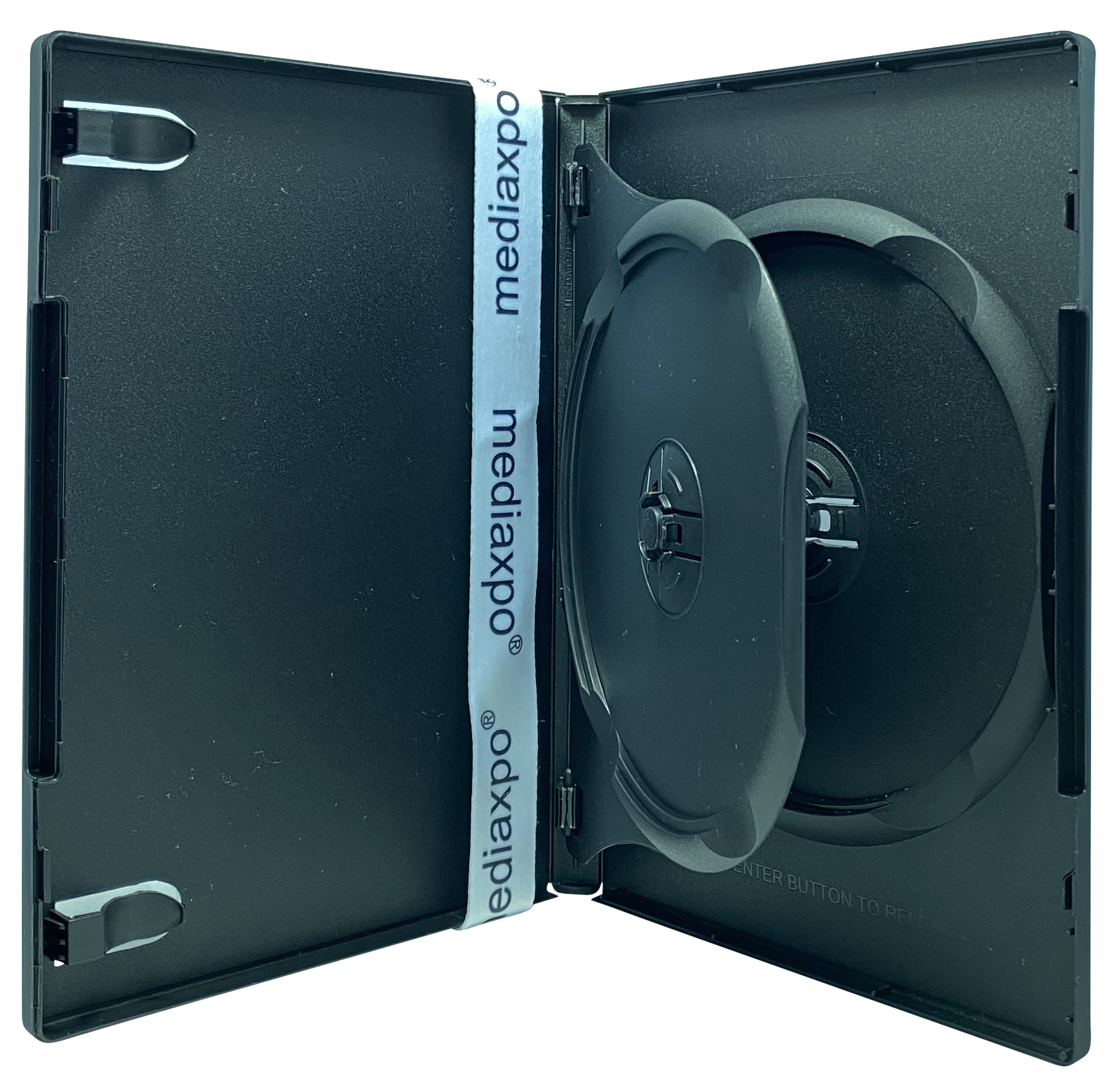 Image of ID 1214259255 100 STANDARD Black Double DVD Cases with Inner Flap