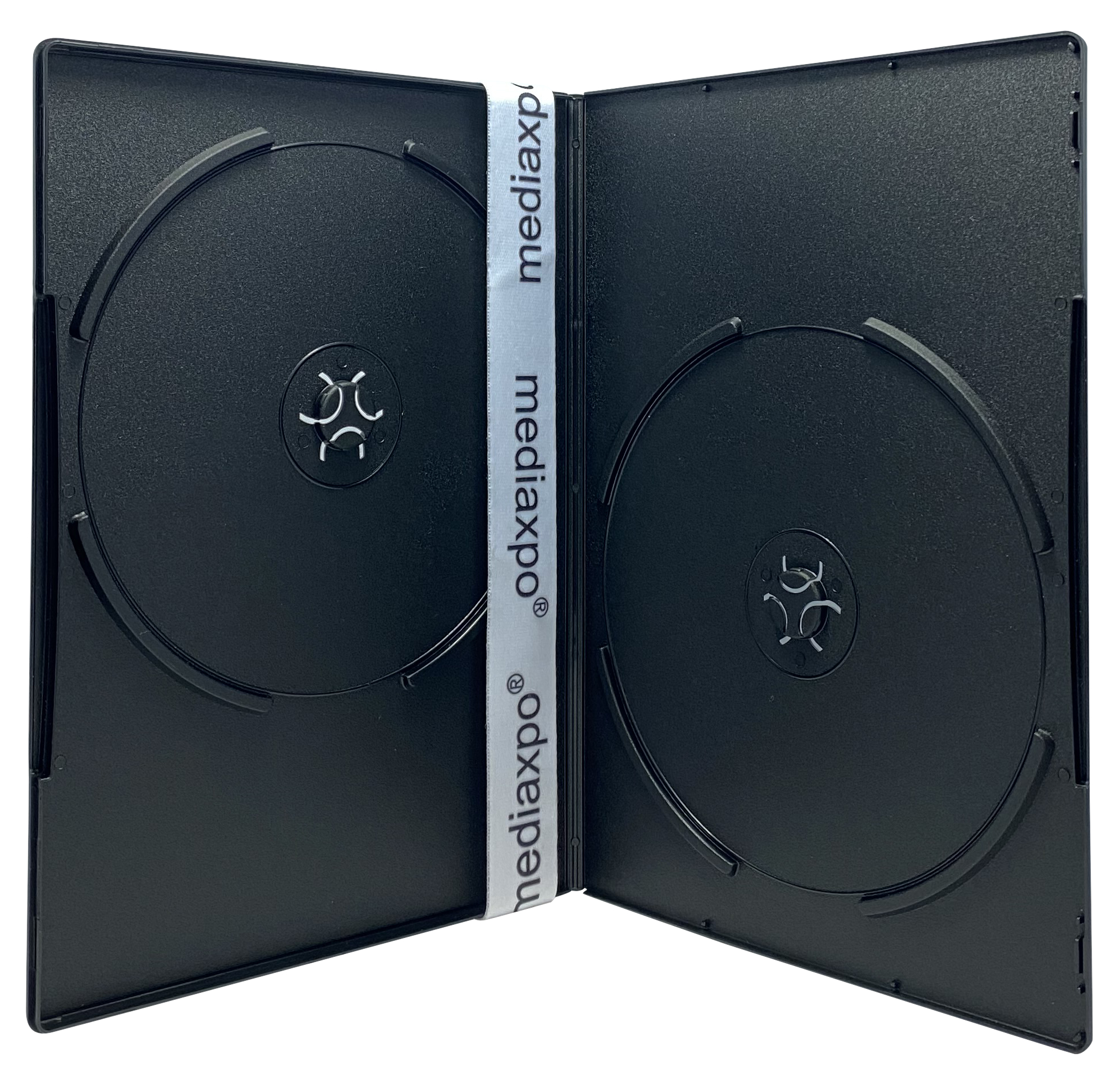 Image of ID 1214259311 200 PREMIUM SLIM Black Double DVD Cases 7MM (100% New Material)