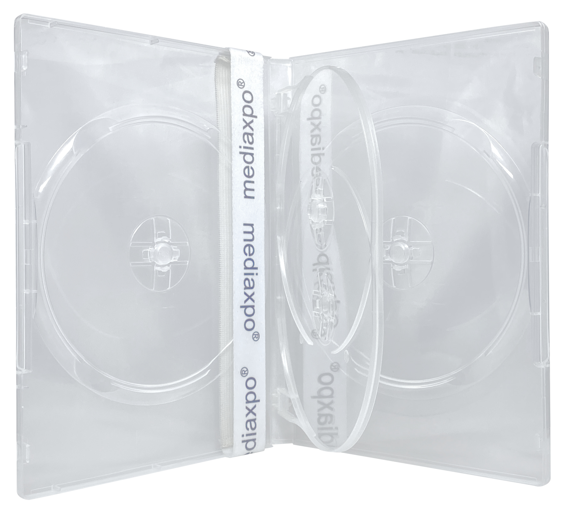 Image of ID 1214260045 400 STANDARD Clear Quad 4 Disc DVD Cases