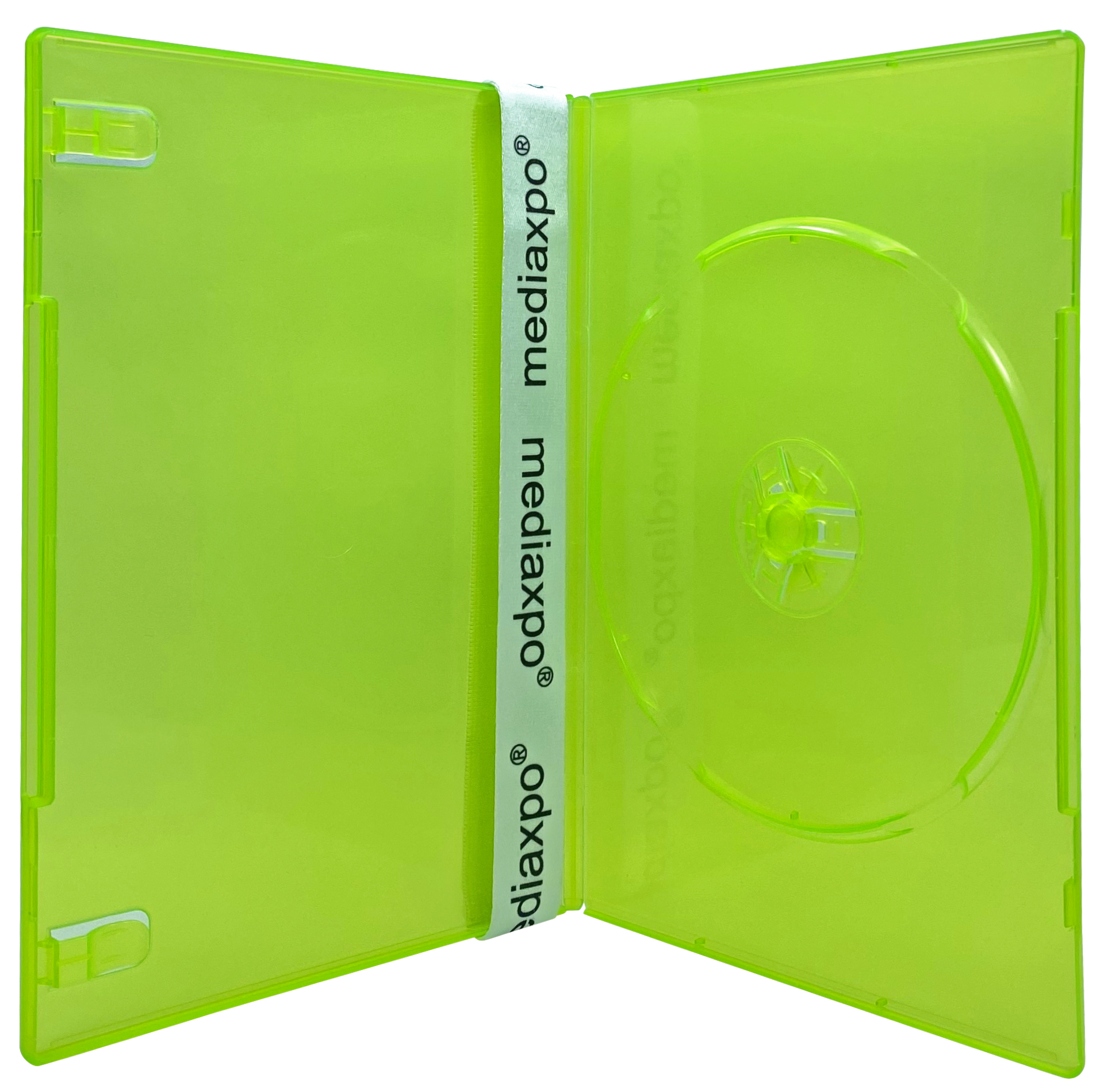 Image of ID 1214260079 200 SLIM Clear Green Color Single DVD Cases 7MM