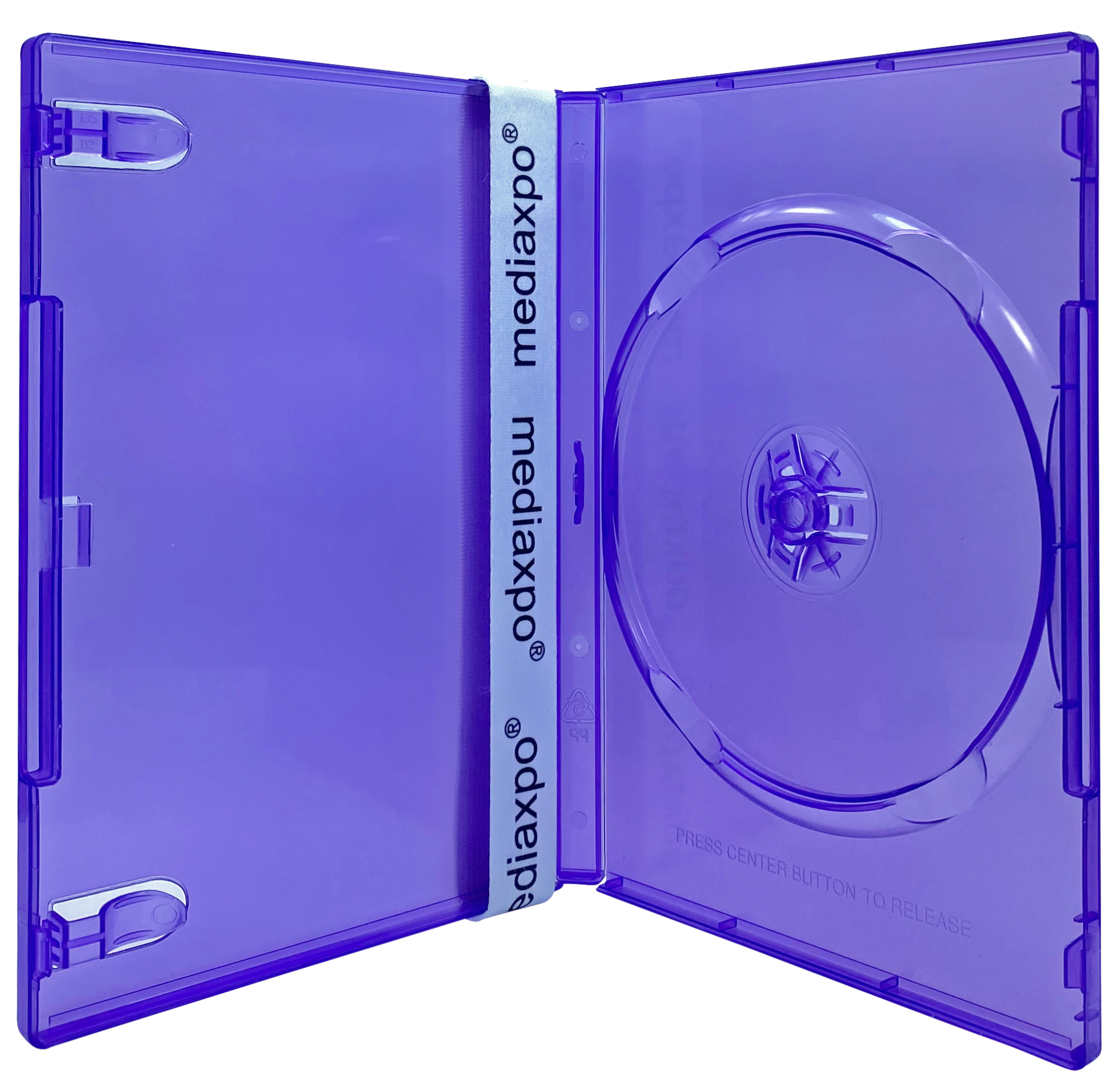 Image of ID 1214260127 100 STANDARD Clear Purple Color Single DVD Cases
