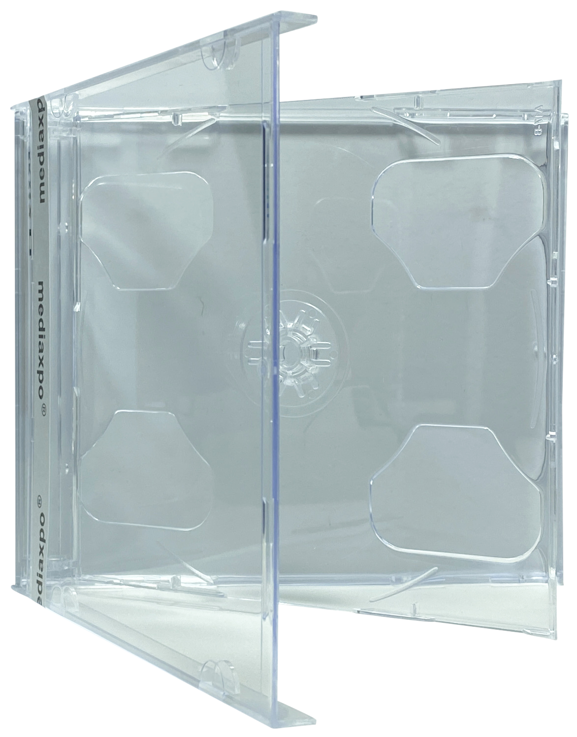 Image of ID 1214260334 100 STANDARD Clear Smart Tray Double CD Jewel Case