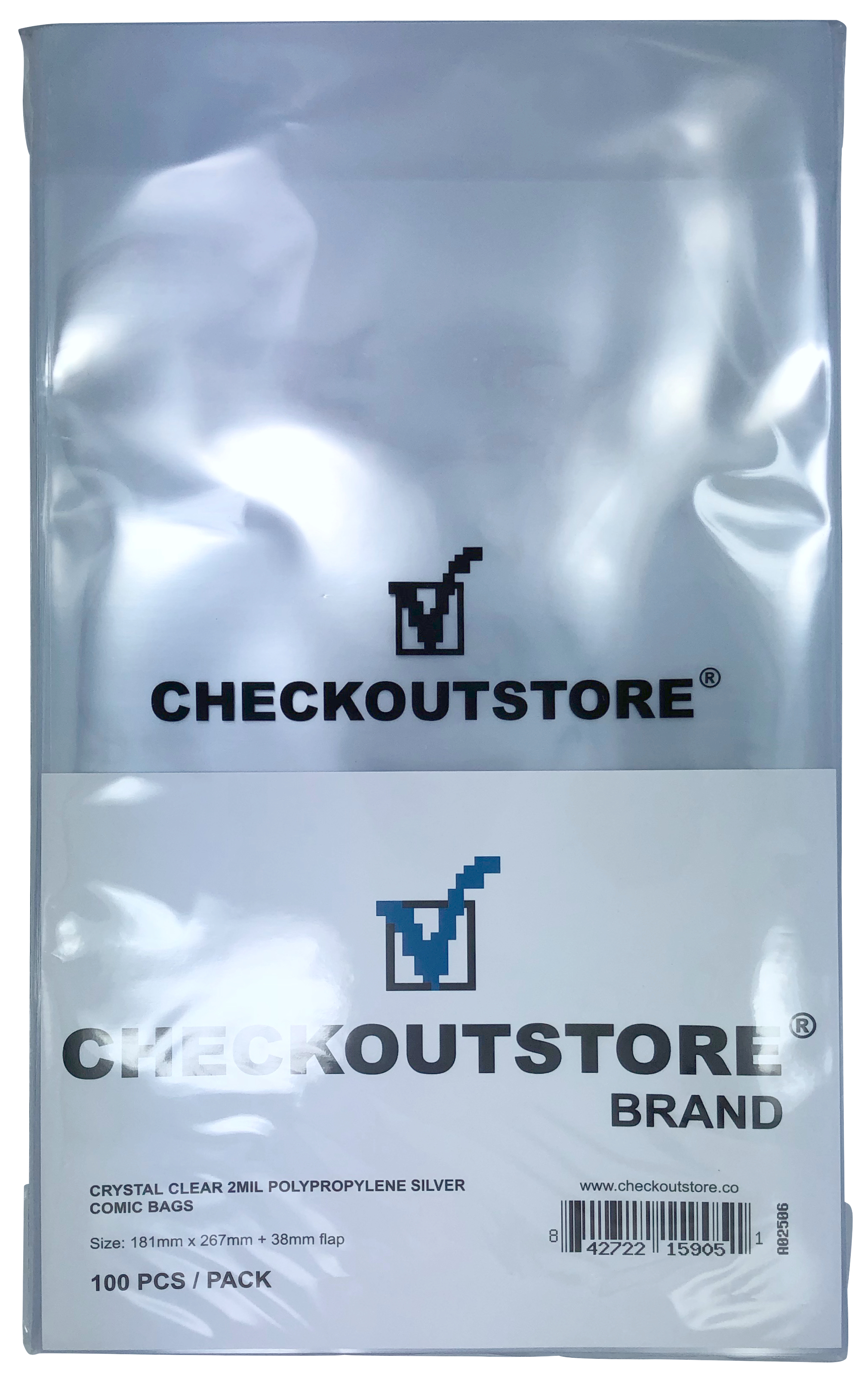 Image of ID 1214260720 2000 CheckOutStore Crystal Clear Silver Age Comic Book Bags