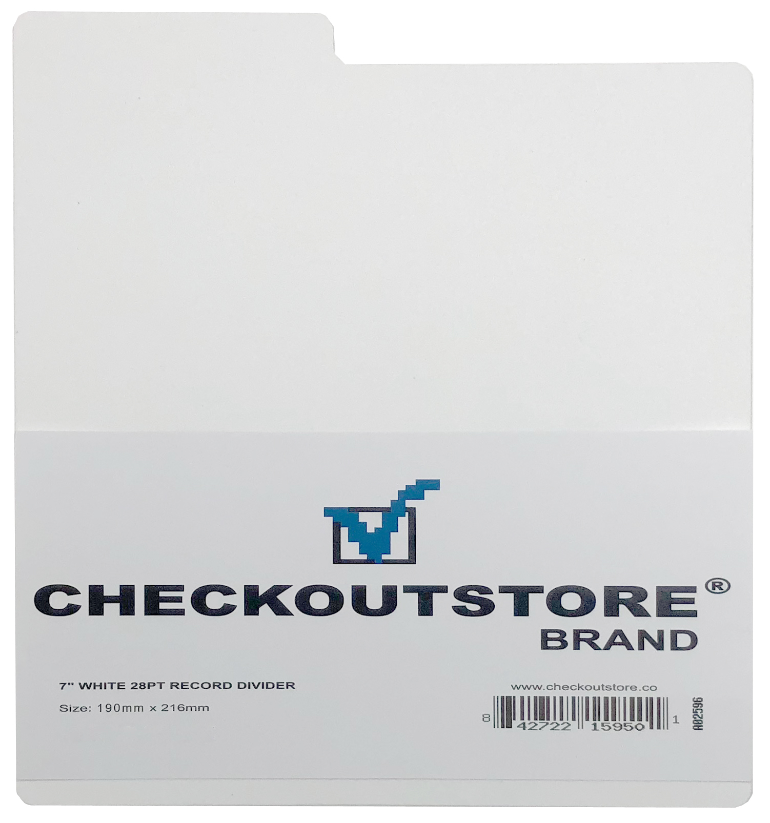 Image of ID 1214260978 200 CheckOutStore White Plastic Record Dividers for 7" Vinyl 45 RPM