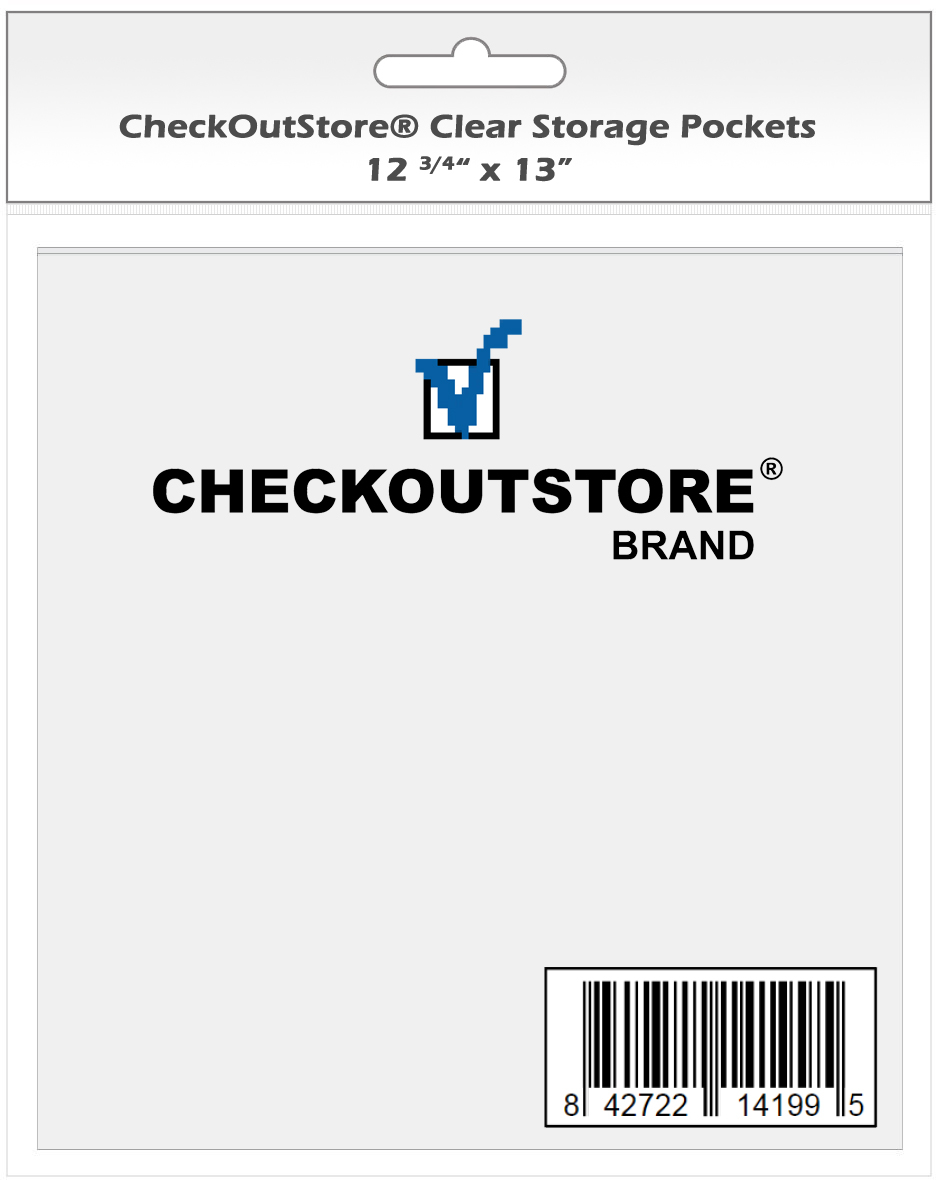 Image of ID 1214261413 1000 CheckOutStore Cardstock Clear Storage Pockets No Flap (12 3/4 x 13)