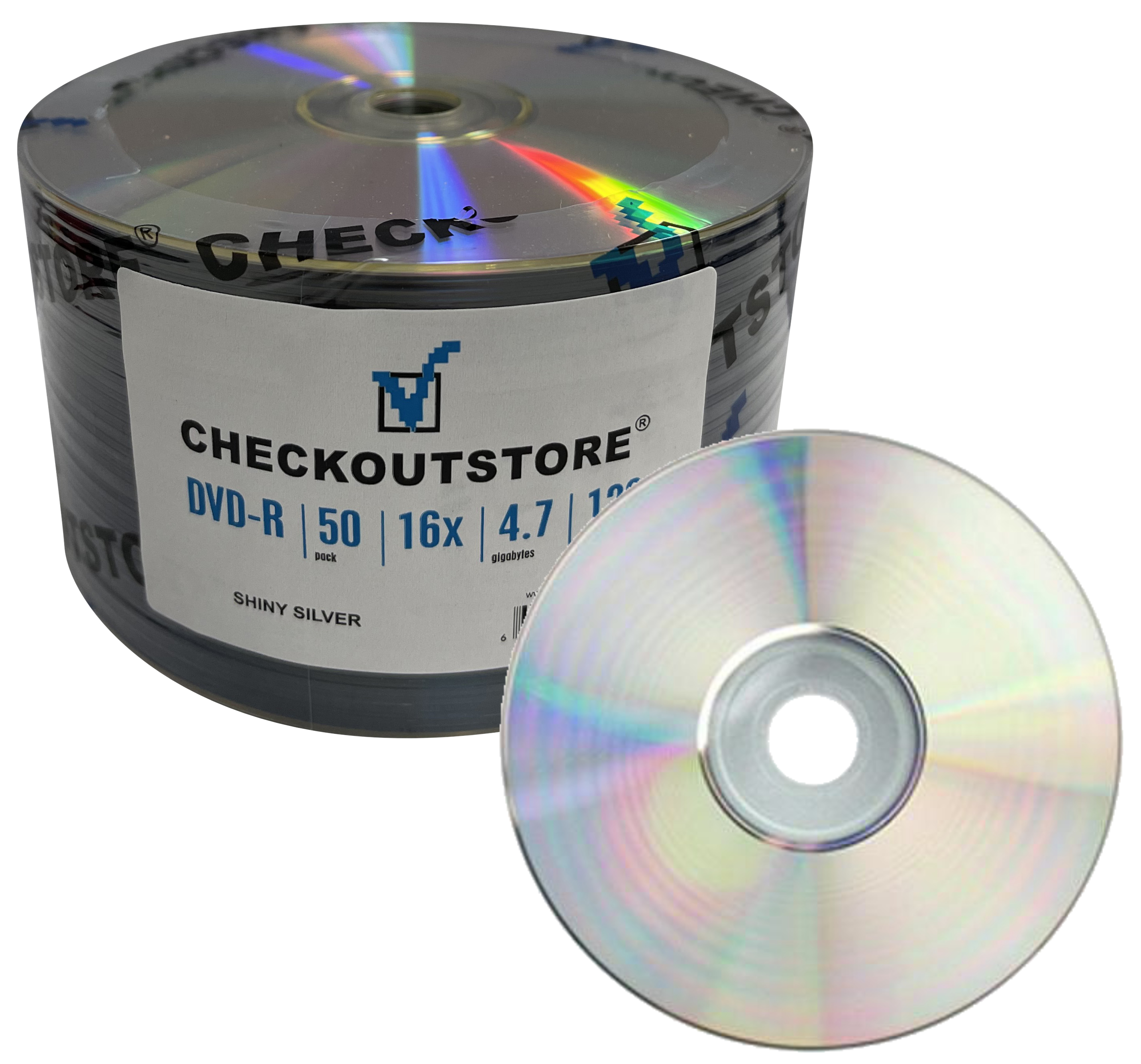 Image of ID 1214261515 1200 Grade A 16X DVD-R 47GB Shiny Silver (Shrink Wrap)