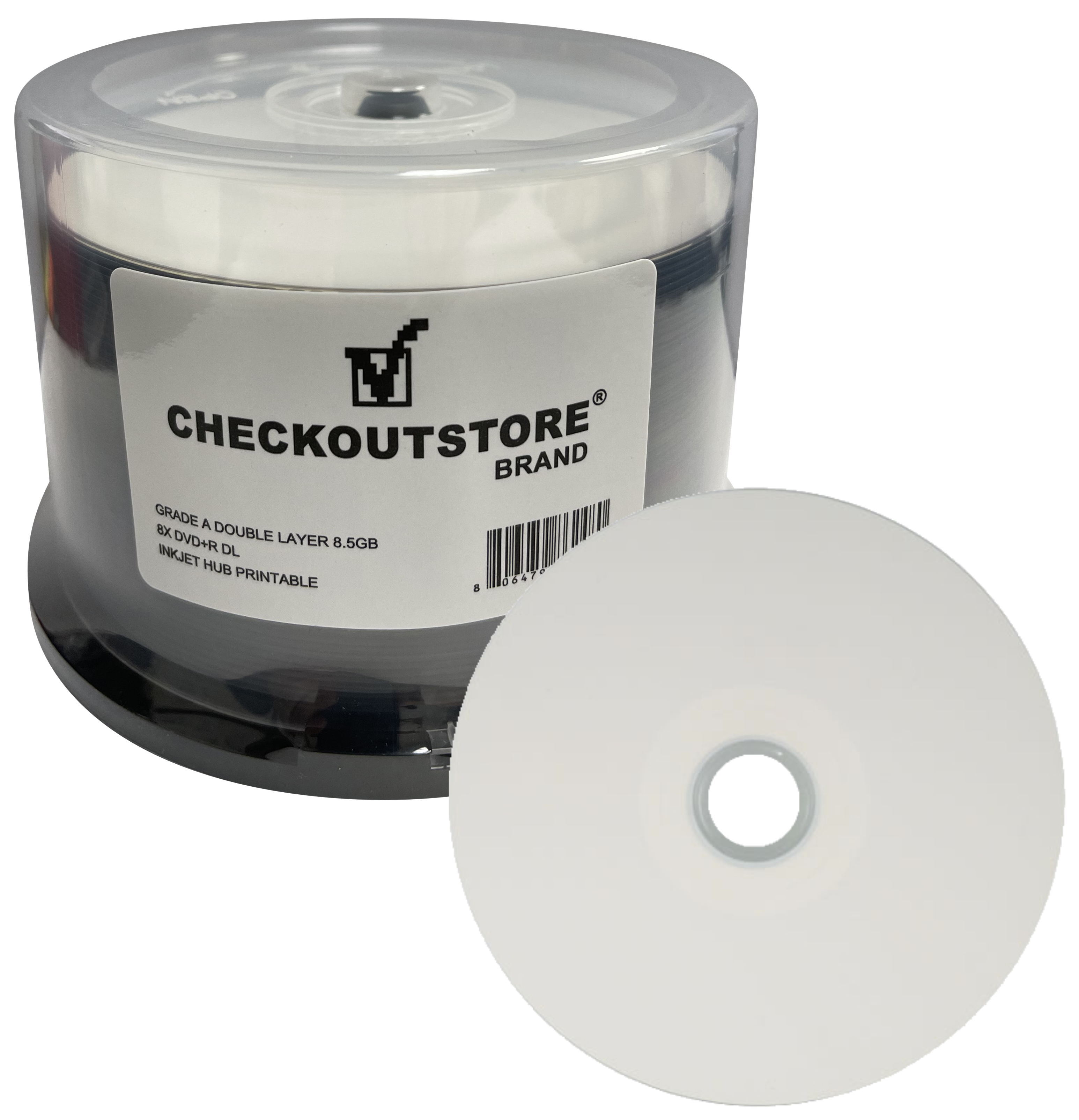 Image of ID 1214261558 200 Grade A Double Layer 85GB 8X DVD+R DL White Inkjet Hub Printable
