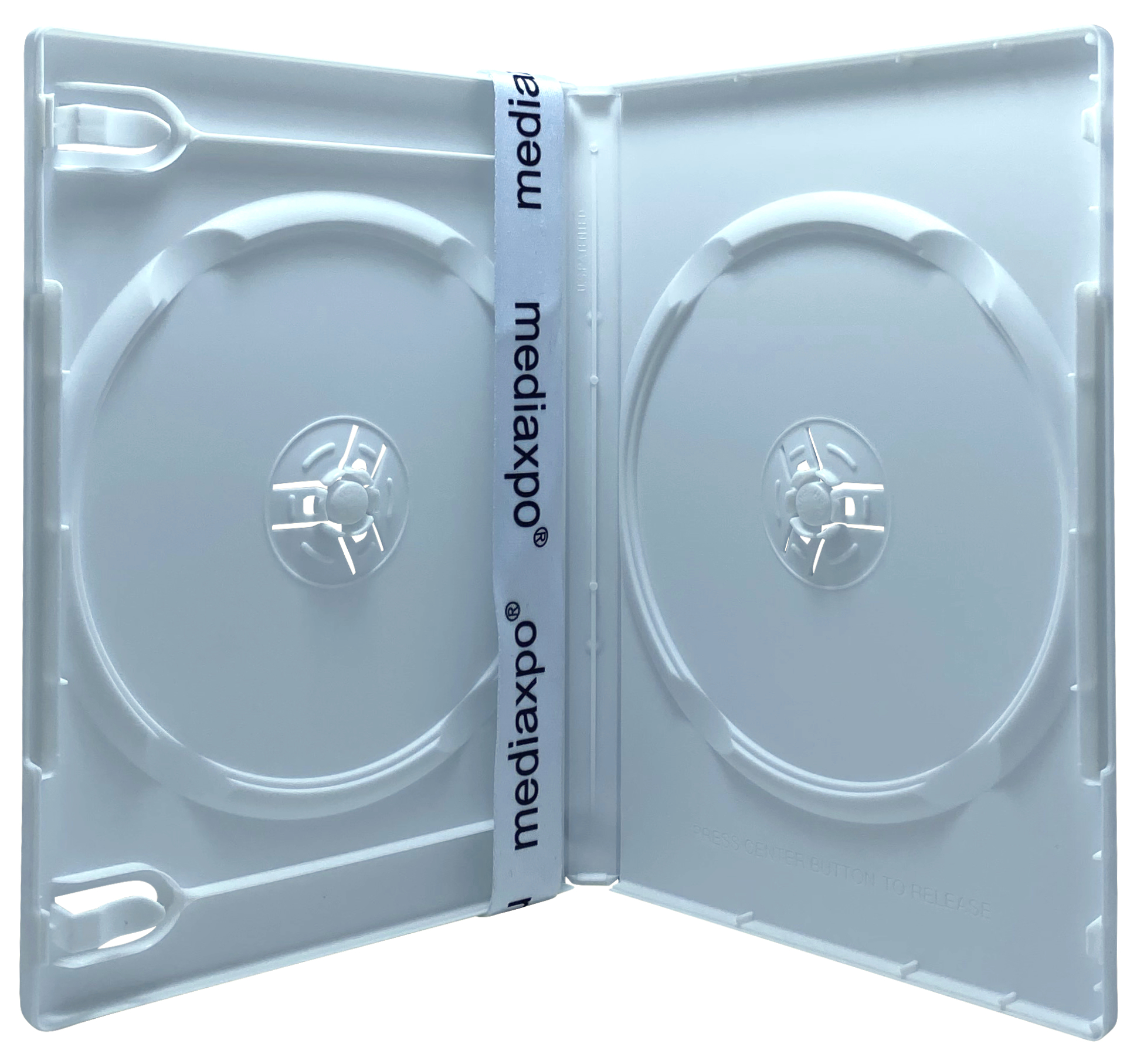 Image of ID 1214262388 100 PREMIUM STANDARD Solid White Color Double DVD Cases (100% New Material)