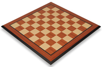 Image of ID 1219290566 Mahogany & Maple Molded Edge Chess Board - 175" Squares