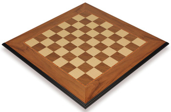 Image of ID 1219290590 Walnut & Maple Molded Edge Chess Board - 175" Squares