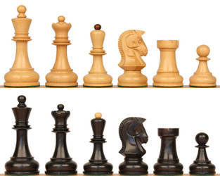 Image of ID 1224672058 The Dubrovnik Championship Chess Set with Ebony & Boxwood Pieces - 39" King