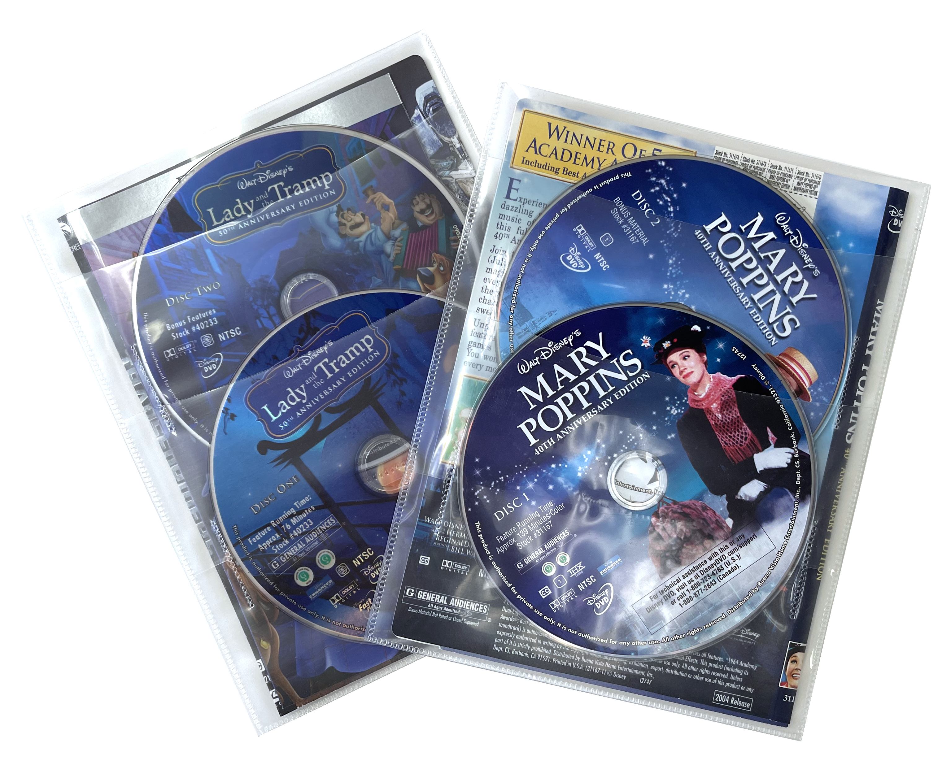 Image of ID 1227964749 2000 CheckOutStore Clear 2 Disc CPP Sleeves & DVD Booklet