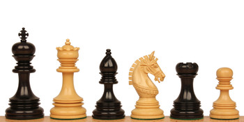 Image of ID 1237622752 Chetak Staunton Chess Set with Ebony & Boxwood Pieces - 425" King