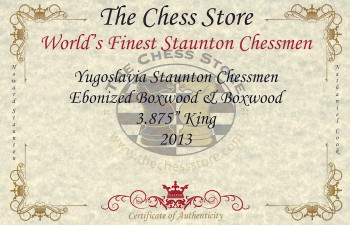 Image of ID 1238185028 Zagreb Series Chess Set Ebonized & Boxwood Pieces with Mahogany Chess Box - 3875" King