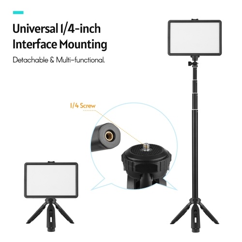 Image of ID 1266852053 USB LED Video Light Kit Video Conference Lighting with 2 * LED Fill Light 3200K-5600K Dimmable + 2 * Extendable Tripod  + 16 * Color Filters for Live Streaming Video Recording Online Meeting Teaching