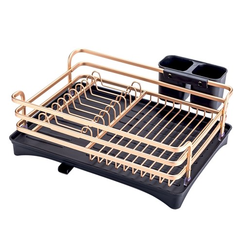 Image of ID 1266852352 Aluminum Alloy Dish Rack with Drainage Outlet Storage Rack