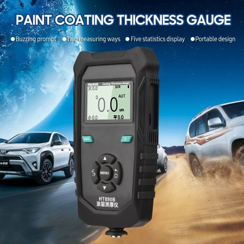 Image of ID 1266853172 Hantek HT890B Paint Coating Thickness Gauge Portable Nondestructive Thickness Meter with Zero Cal Backlit LCD Display Limit Alarm for Car Automotive Painting